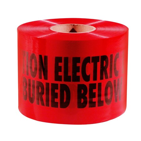 Milwaukee Tool 6" X 1000-FT SHIELDTEC RED STANDARD STRETCH NONDETECTABLE "CAUTION ELECTRIC LINE BURIED BELOW" 22-130DB